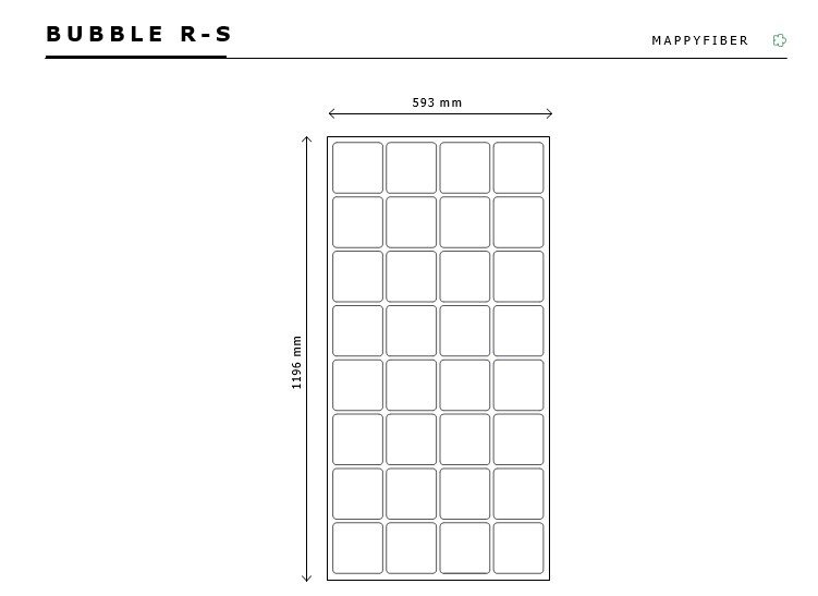 BUBBLE R-S TUM textil felületű akusztikus panel - Image 3